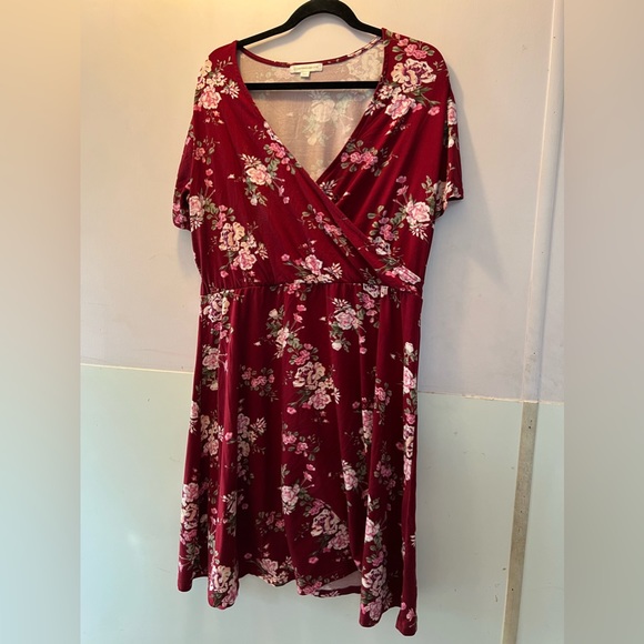 Red Floral Dress Shirt - Picture 1 of 3